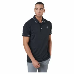 Puma Golf Cloudspun Monarch Polo Puma Black Heather-high Rise Svart Clearance