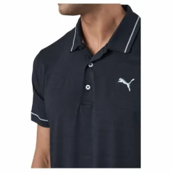 Puma Golf Cloudspun Monarch Polo Puma Black Heather-high Rise Svart Clearance