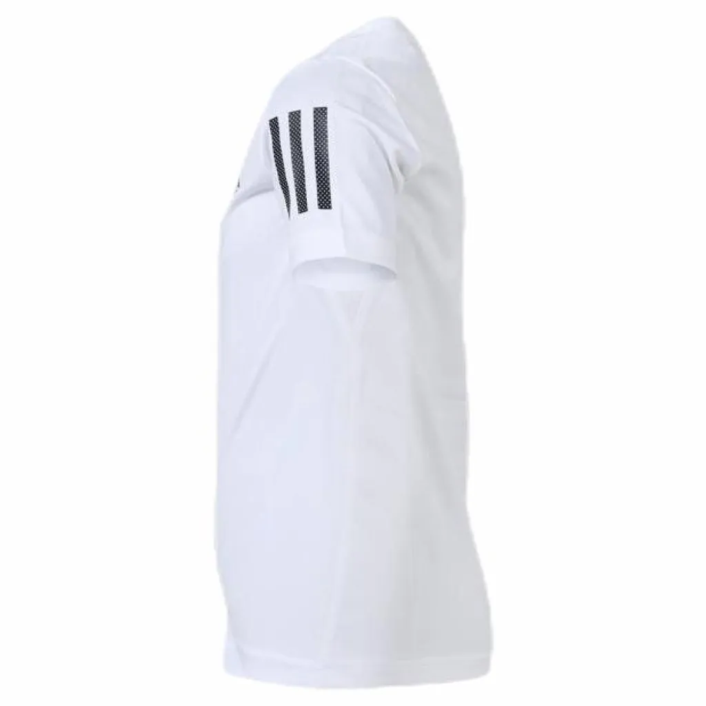 adidas Tennis Club 3 Stripes Tee Youth White Vit Hot
