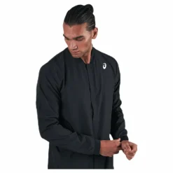 ASICS Club Woven Jacket Black Svart Hot