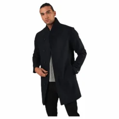 Jack & Jones Collum Wool Coat Blue Blå Hot