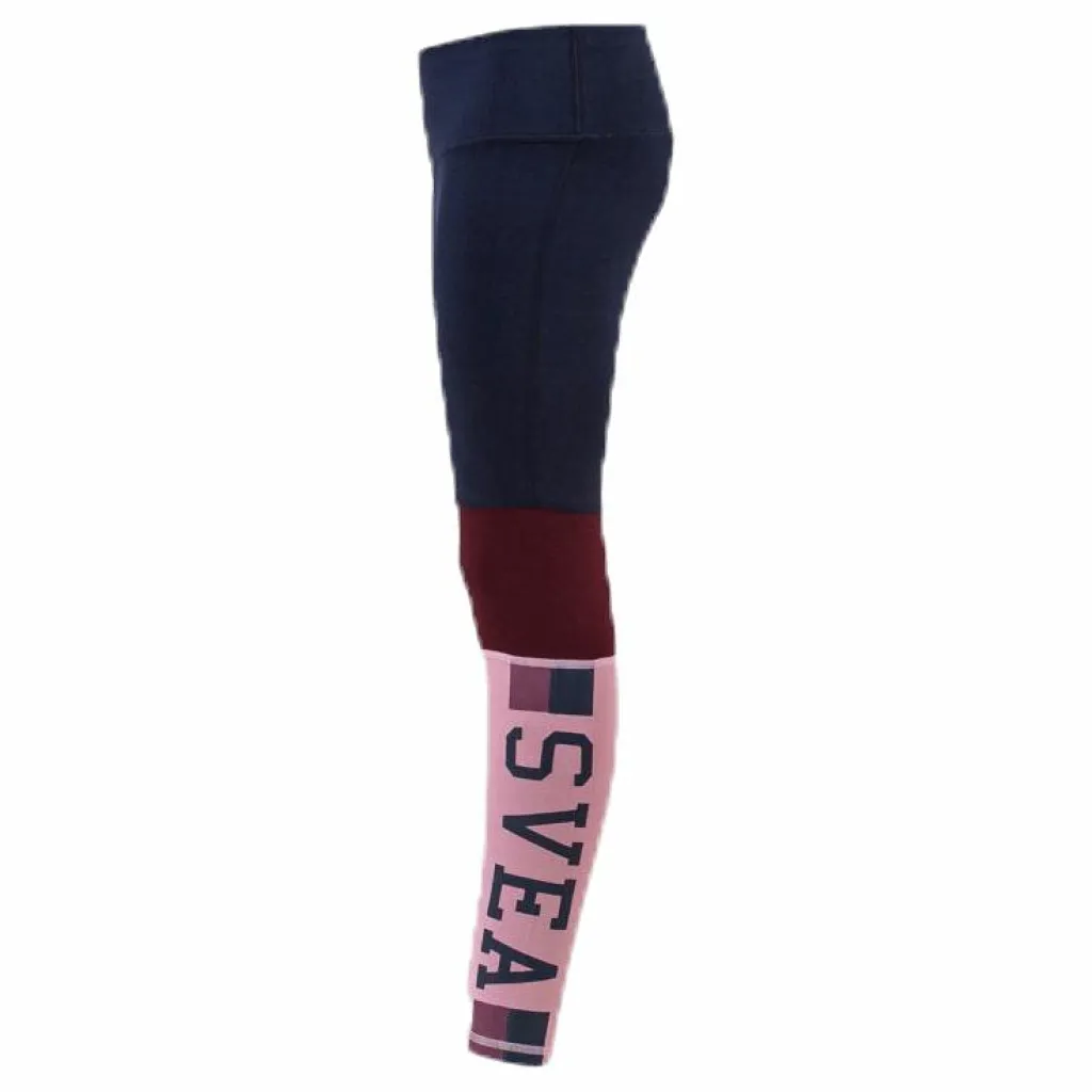 Svea Color Block Junior Tights Blue/Pink Blå och Rosa Sale