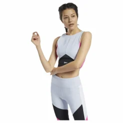 Reebok Colorblock Crop Top Grey Grå New