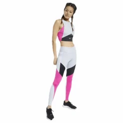 Reebok Colorblock Crop Top Grey Grå New
