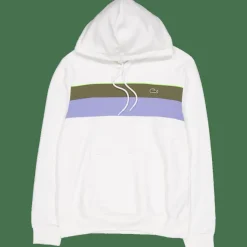 Lacoste Colour-block Fleece Hoodie Flour/olive-delphinium White New