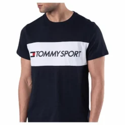 Tommy Hilfiger Sport Colourblock Logo Top Blue Blå New