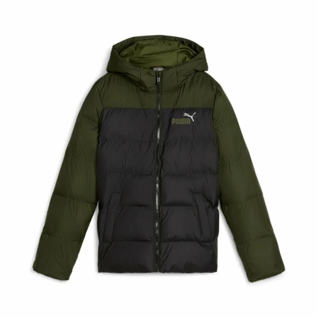 Colourblock Polyball Hooded Ja Black-myrtle*Puma Hot