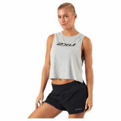 2XU Contender Crop Tank-W Grey Grå Hot