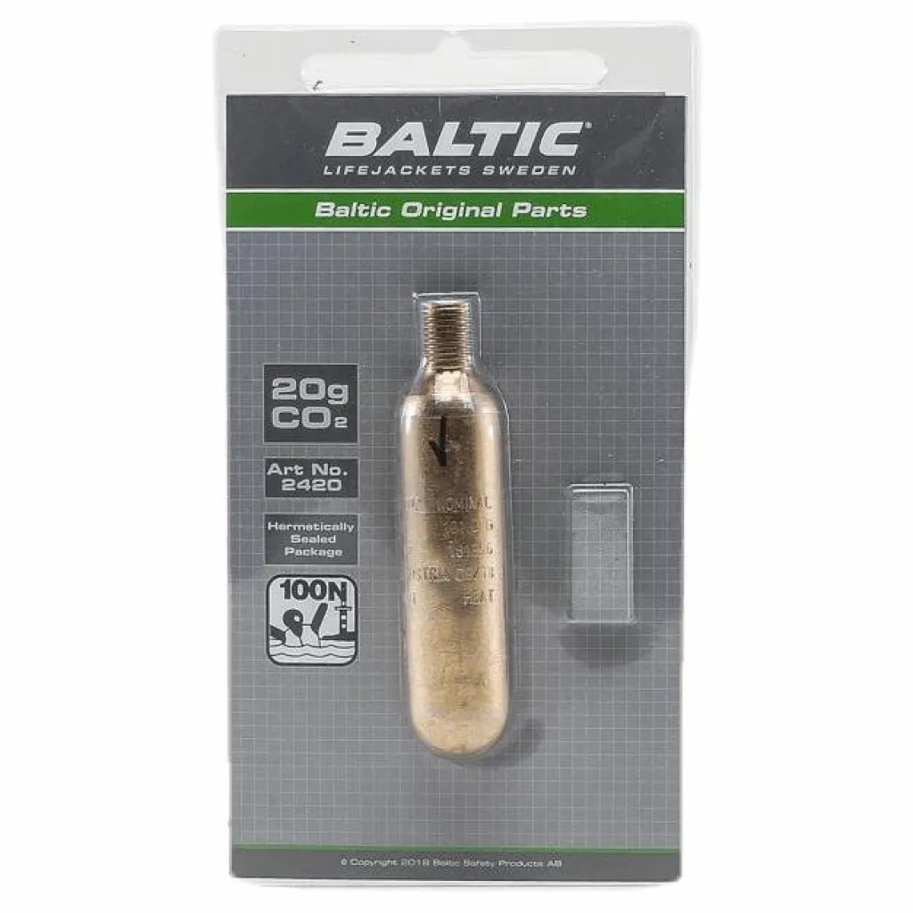 CO2-patron 20g m. säkerhetsstift Black*Baltic Clearance