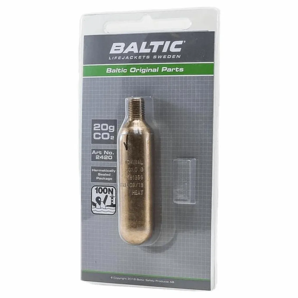 CO2-patron 20g m. säkerhetsstift Black*Baltic Clearance
