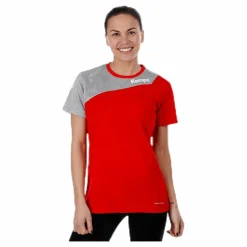 Core 2.0 Shirt W Grey/Red*Kempa Hot