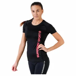 Superdry Core Mesh Tee Black Svart New