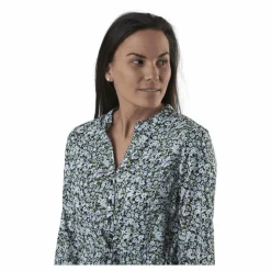 Cory L/S V-Neck Tunic Wvn Blue*Only Sale