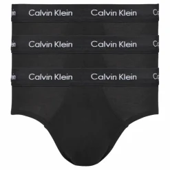 Calvin Klein Cotton Stretch 3P Hip Brief Black Svart Online