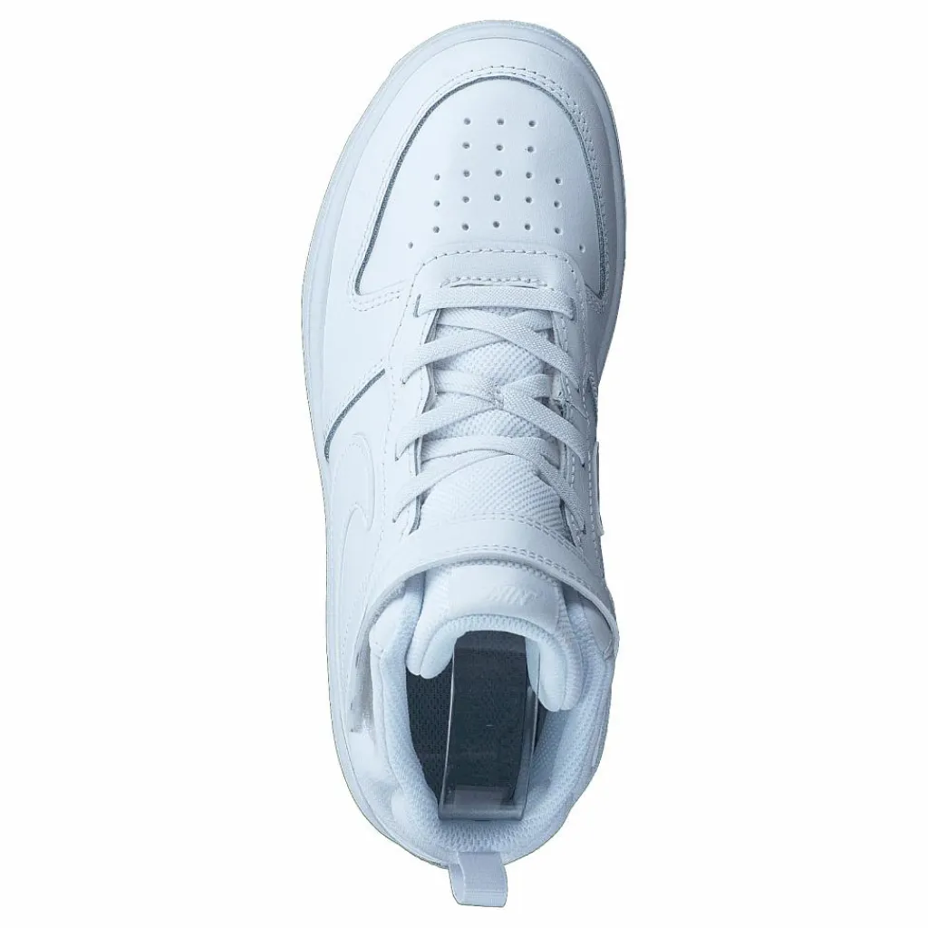 Nike Court Borough Mid 2 Little Kids' Shoes WHITE/WHITE-WHITE Vit Discount