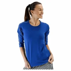Nike Court Top 3QT Blue Blå Online