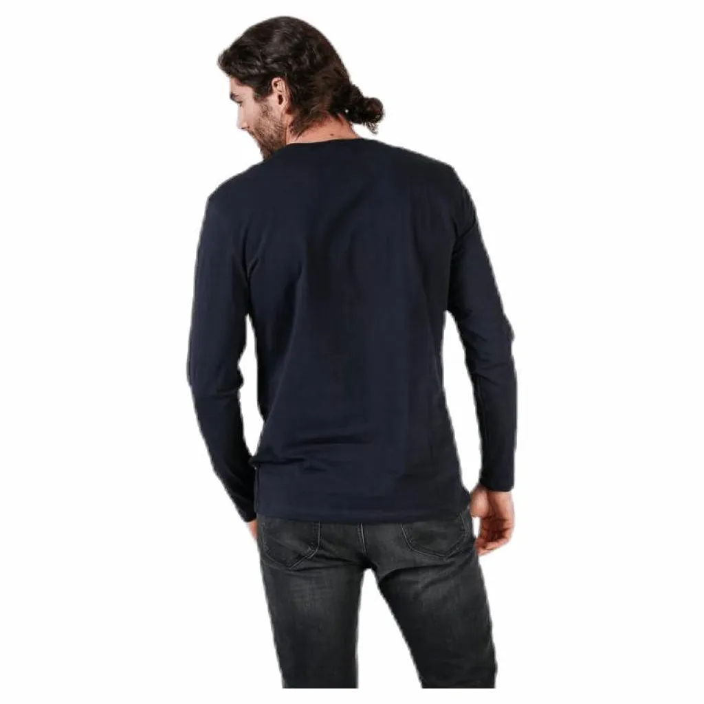 Bread & Boxers Crew Neck Longsleeve Blue Blå Discount