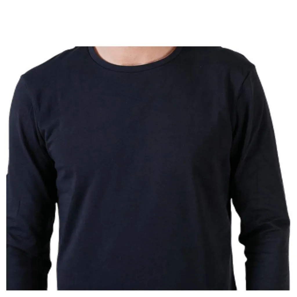 Bread & Boxers Crew Neck Longsleeve Blue Blå Discount