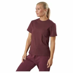 Bread & Boxers Crew Neck Regular Burgundy Lila New