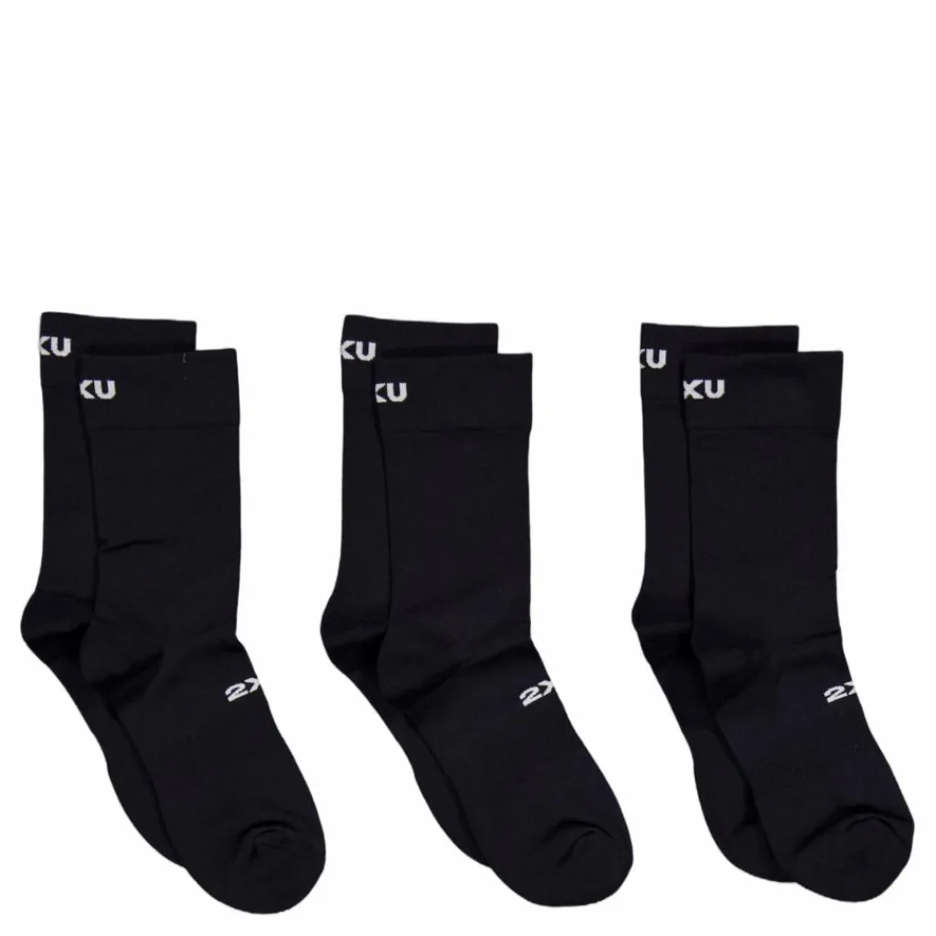Crew Socks 3 Pack Black/white*2XU Outlet
