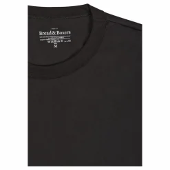 Bread & Boxers Crew-Neck pima Black Svart Clearance