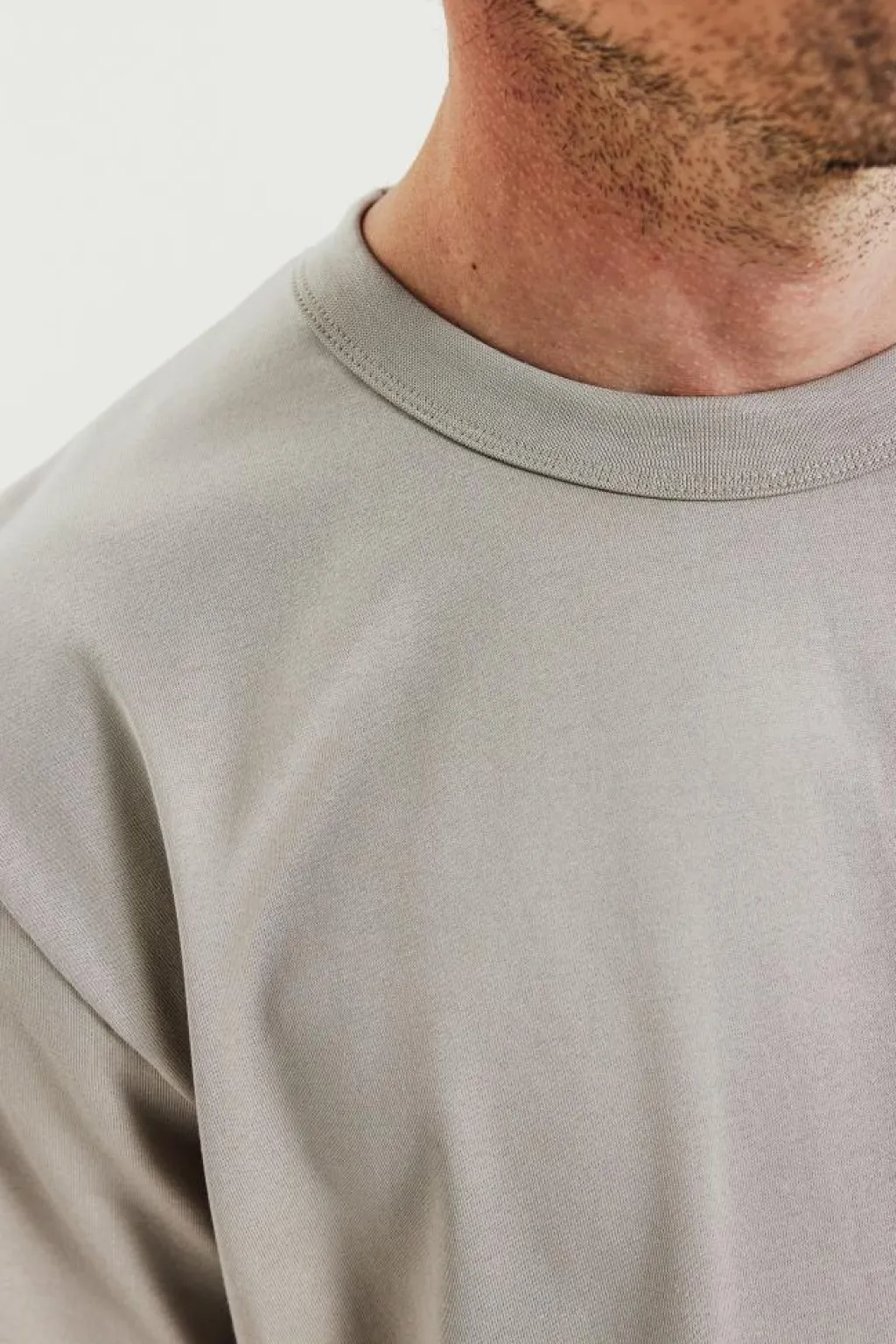 Bread & Boxers Crew-neck Pima Greige Beige Outlet