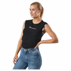 Champion Crewneck Sleeveless T-Shirt Black Svart Discount