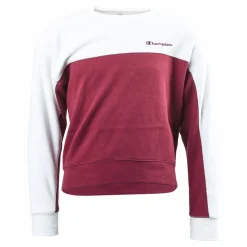 Champion Crewneck Sweatshirt Jr Pink/White Rosa och Vit Discount