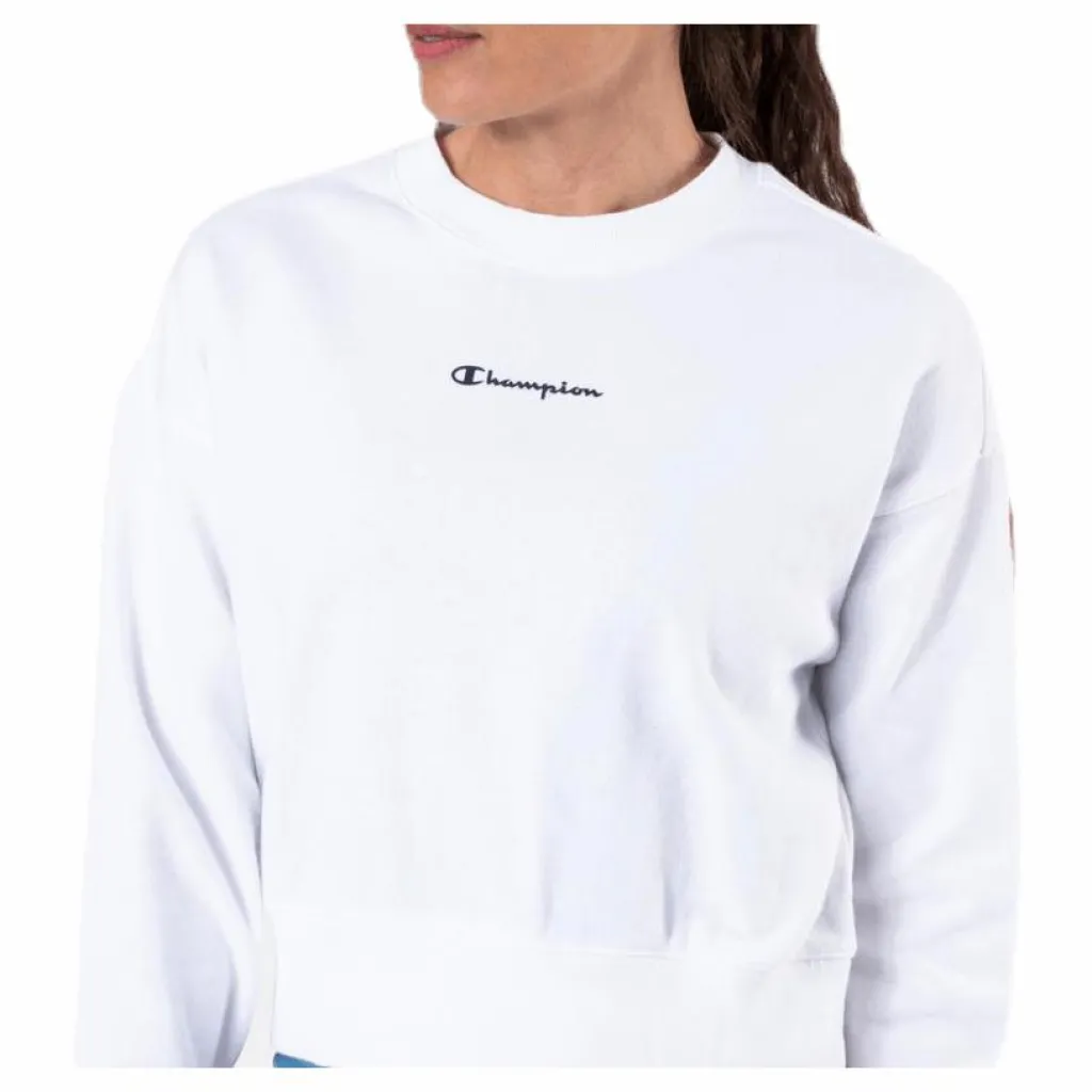 Champion Crewneck Sweatshirt White Vit New