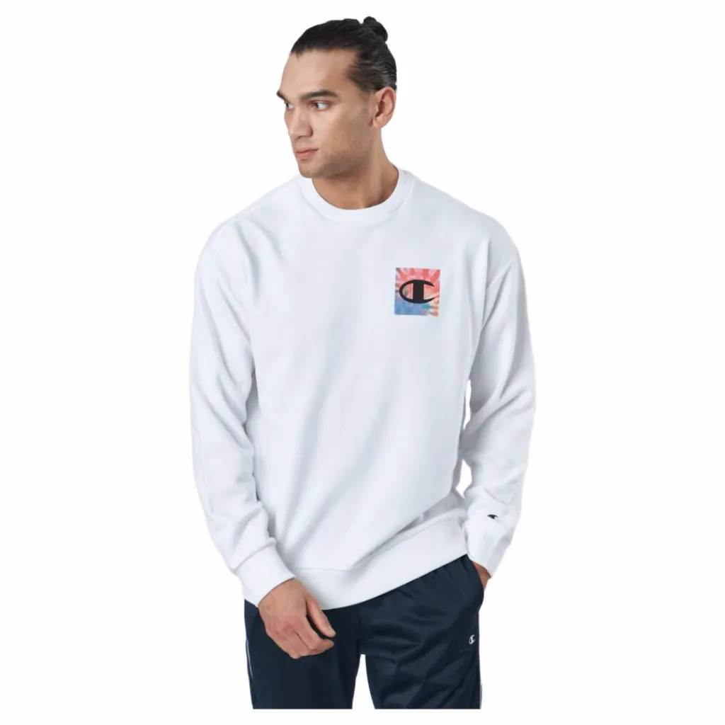 Champion Crewneck Sweatshirt White Vit Outlet