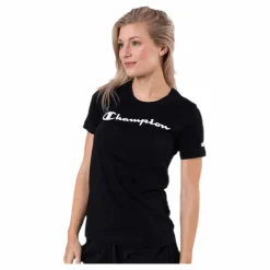 Crewneck T-Shirt Black*Champion Outlet
