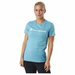 Champion Crewneck T-shirt Bs157 Blå Clearance