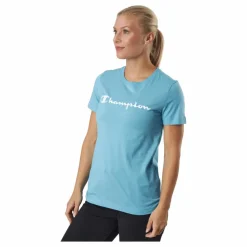 Champion Crewneck T-shirt Bs157 Blå Clearance