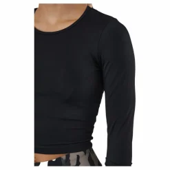 Casall Crop Long Sleeve Black Svart Hot