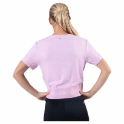 Calvin Klein Cropped Short Sleeve T-Shirt Pink Rosa Hot
