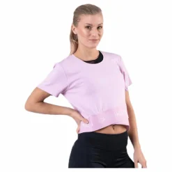 Calvin Klein Cropped Short Sleeve T-Shirt Pink Rosa Hot