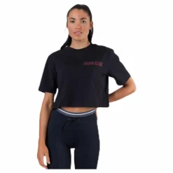 Cropped Short Sleeve T-Shirt Black*Calvin Klein Hot