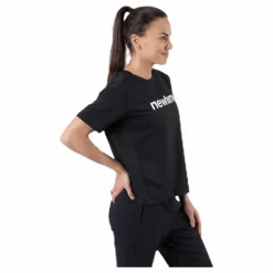 Newline Cropped Tee Black Svart Outlet
