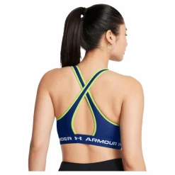 Crossback Mid Bra Tech Blue*Under Armour Clearance