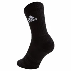 adidas Tennis Cush Crew 3-Pack Black Svart Clearance