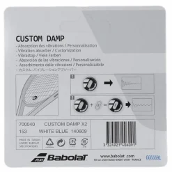 Babolat Custom Damp 2-Pack white/blue Blå och Vit Hot