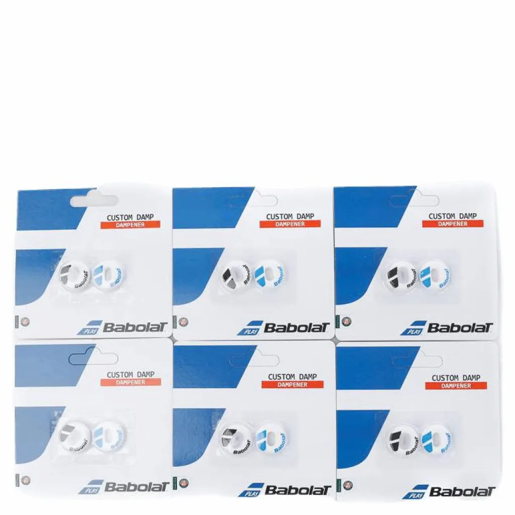 Babolat Custom Damp 2-Pack white/blue Blå och Vit Hot