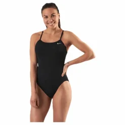 Nike Swim Cut-Out One Piece Black Svart Discount