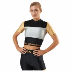 Björn Borg Cylie Cropped Tee Black/Gold Svart och Guld Online