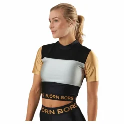 Björn Borg Cylie Cropped Tee Black/Gold Svart och Guld Online