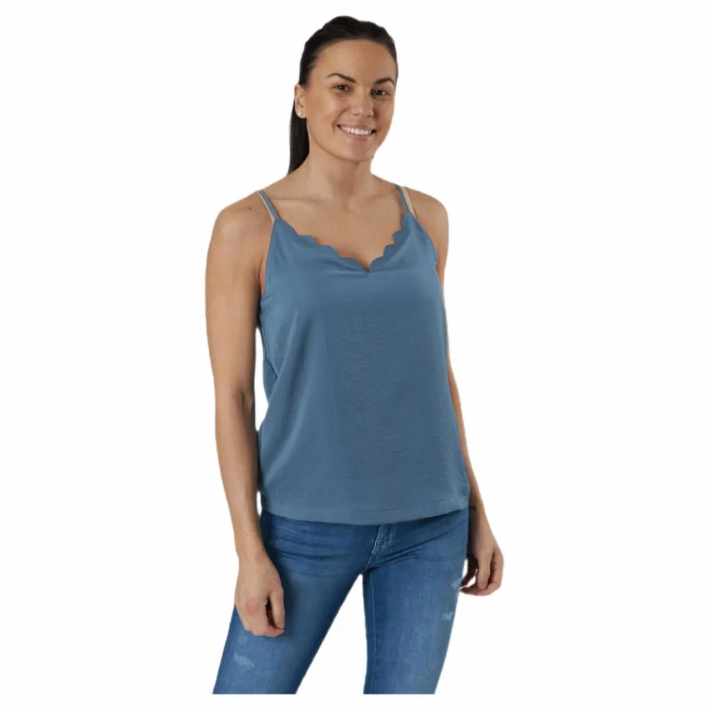Debbie Singlet Wvn Blue*Only