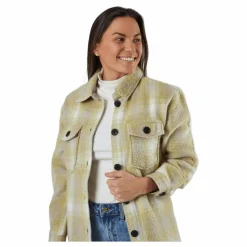 Deena-Oma L/S Check Shacket Cc Pnt White*Only Online