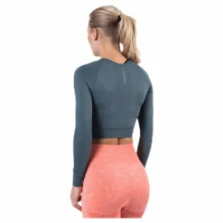 ICANIWILL Define Seamless L/S Crop Top Green Grön Best