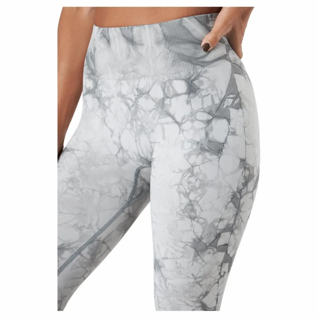 ICANIWILL Define Seamless Tie Dye Tights Grey Melange Grå New
