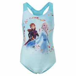 Speedo Disney Frozen 2 Digital Placement Swimsuit Blue Blå Hot